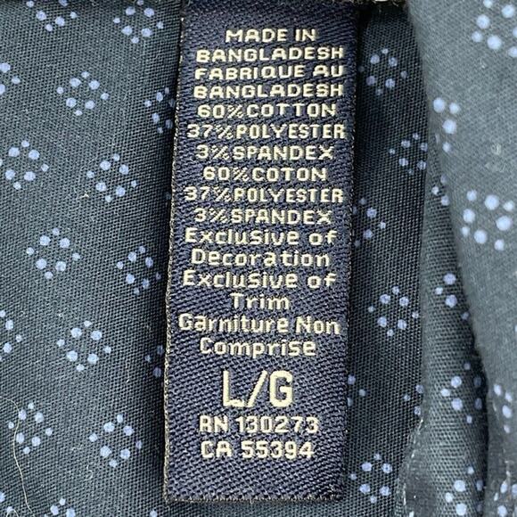 Wrangler Shirt Mens Large Blue Button Up Long Sleeve Western Flex Workwear - Picture 8 of 12